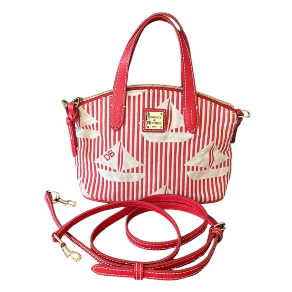 Dooney and Bourke Bitsy Sailboat Crossbody.  EUC Nautical Satchel